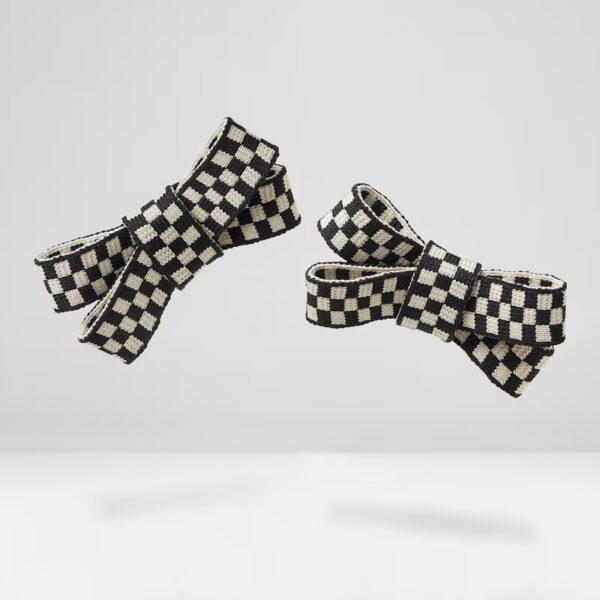 ADDIE 可拆式雙層蝴蝶結 配件(黑白格子)