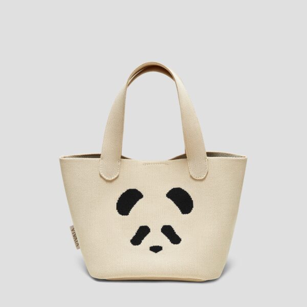 ANITA 迷你手提包 包包(杏色熊貓)