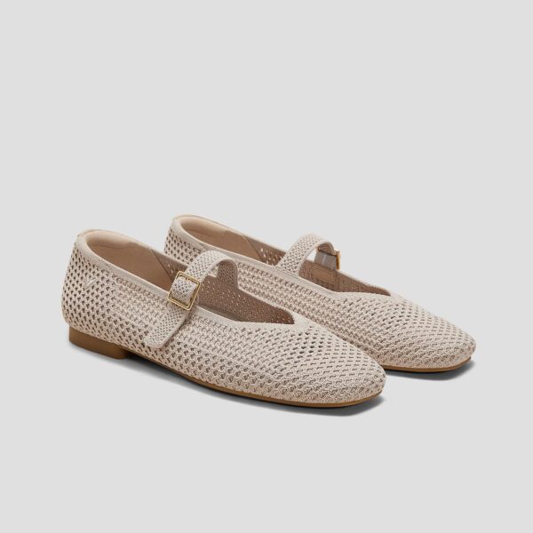 MARGOT 瑪莉珍休閒鞋 杏色網紗(女鞋/MARY JANE/娃娃鞋)