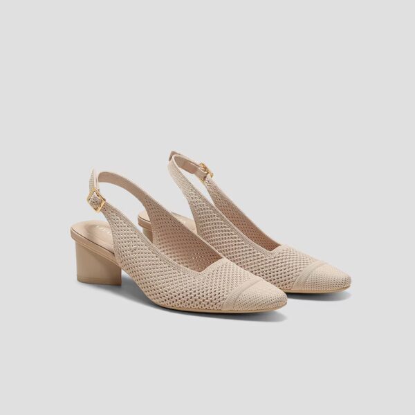 LEAH PRO 尖頭AdaptAll™露跟涼鞋 杏色(女鞋/中跟鞋/水滴形鞋跟)